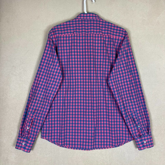 UNTUCKit‎ Shirt Adult Extra Large Red/Blue Long Sleeve Slim Fit Preppy Mens - Picture 9 of 10